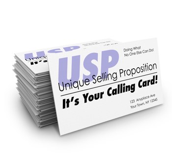 Unique selling proposition business cards